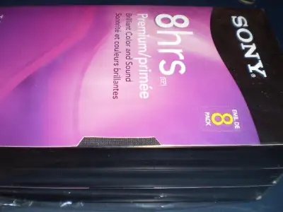3 Sony T-160 8 HRS Blank VHS Tapes Premium Grade, NEW $5 EACH or 3 for $10 pickup ONLY