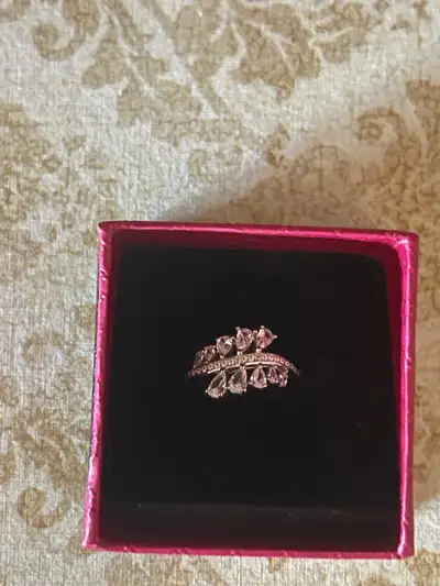 woman silver ring cz, View more