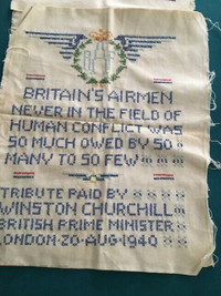 WWII Royal Air Force Needlepoint