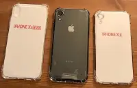 NEW iPHONE Xs/ Xs MAX/ Xr CLEAR FLEXIBLE CASES W/ BUMPER GUARDS