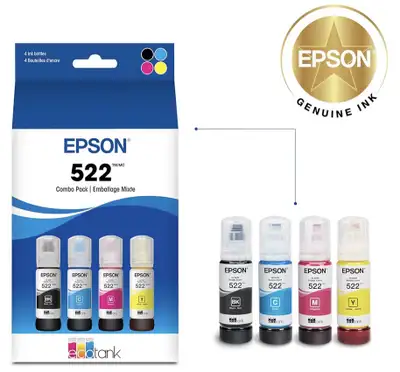 New Epson 522 EcoTank Ink combo pack, View more