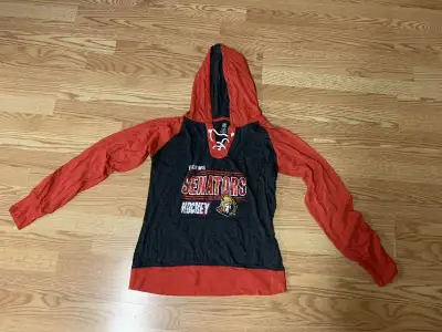 Ottawa Senators Long Sleeve Shirt Hoodie Youth Large