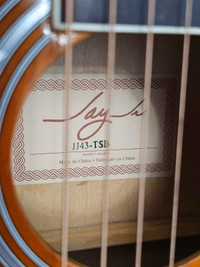 Acoustic Guitar | Jay Jr | JJ43-TSBJ | With Travel Case