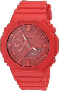 Casio G-Shock Men's Analog-Digital GA-2100-4A Watch Red