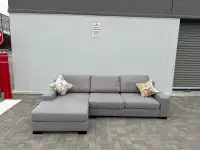 Free Delivery/ Light Grey Sectional couch Sofa Lshape 