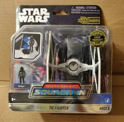 New Jazwares Star Wars Micro Galaxy Squadron #0013 Tie Fighter Rare Chase 1 of 5000 (Classic Kenner...