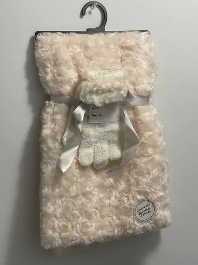2 piece Gift set Beige Scarf & Matching Gloves, View more