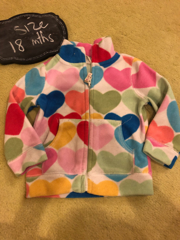 Fleece Rainbow Heart Jacket - 18 mths in Clothing - 18-24 Months in Calgary - Image 2