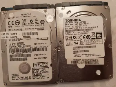 Two used laptop hard drives HDD.., View more
