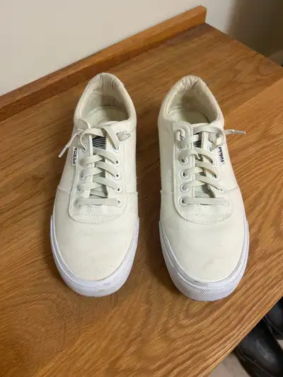Ladies White Canvas Shoes, View more