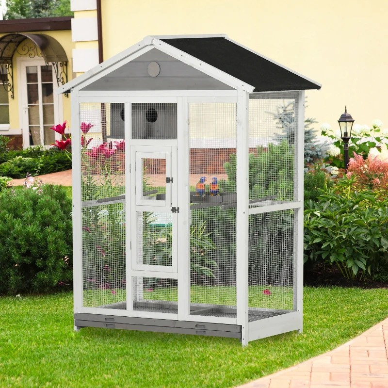64.5" Bird Cage Large Wooden Aviary for sale  