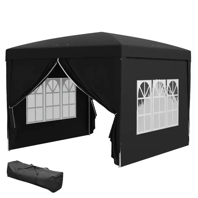 10'x10' Outdoor Pop Up Party Tent Wedding Gazebo Canopy in Patio & Garden Furniture in Markham / York Region - Image 3