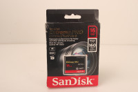 SANDISK EXTREME PRO 16GB COMPACT FLASH MEMORY CARD - 160MB/S UDM