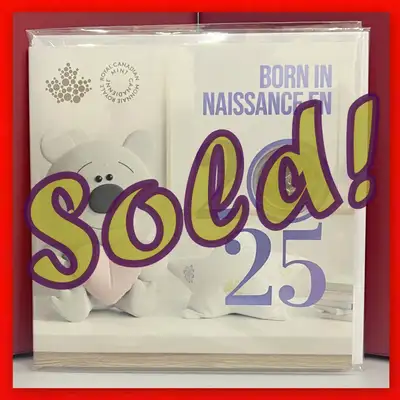 Stunning 2025 Canada New Born Special $1 Loonie 5-Coin Set!, View more