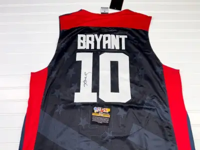 rare signed kobe bryant olympic jersey local pick up i can deliver and ship as well