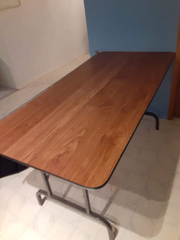 Folding  table with metal frame in Other Tables in Quesnel