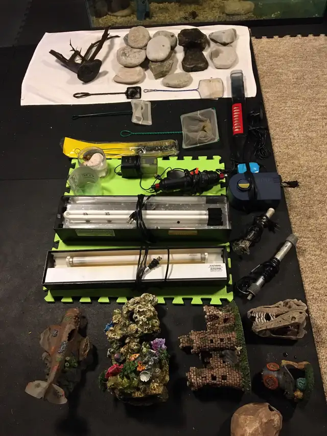 AQUARIUM STUFF FOR SALE ROCKS TANKS ETC - Pickering  in Fish for Rehoming in City of Toronto - Image 2