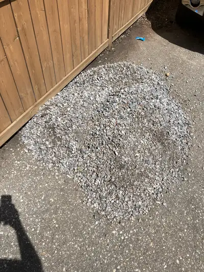Free landscaping rock! Roughly 8 to 10 wheelbarrows is available. Pick up only
