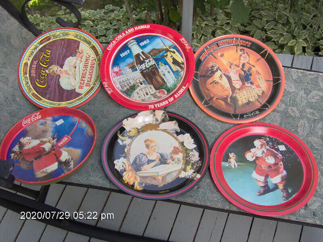 Coca Cola Trays Lot of Six $10.00 Each in Arts & Collectibles in Markham / York Region