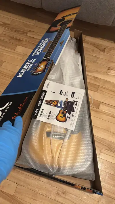 BRAND NEW GWL SUNBURST ACOUSTIC GUITAR – SEALED, BOXED, View more