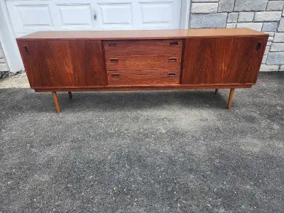 MID-CENTURY TEAK DANISH LARGE BUFFET/CREDENZA , View more