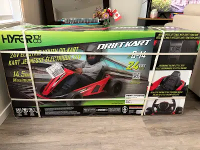 I'm selling a brand new Hyper Toy Co. 24V Electric Youth Go-Kart, perfect for kids aged 8-14, with a...