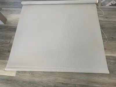 Window Blind measuring 50 inches across by 69 inches in length. Pull mechanism on right hand side. C...