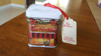 Tim Hortons Tin Store Ornament New W/ Tea Bags and Tag 2017