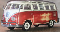 CUSTOM - VW SAMBA VAN - 21-Window Van -1:24 Scale Model w/Box