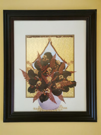 Original handcrafted framed pressed flower art