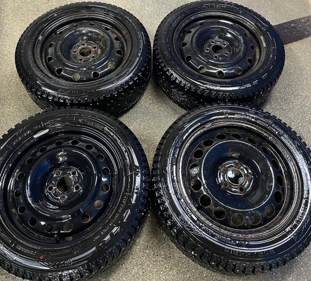 205/55r16 Studded Winter tires + rims (5x100 Bolt pattern) in Tires & Rims in Winnipeg