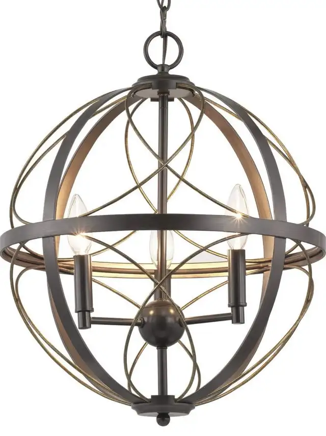 Progress Lighting Antique Bronze 3-Light Pendant in Indoor Lighting & Fans in Oshawa / Durham Region - Image 6
