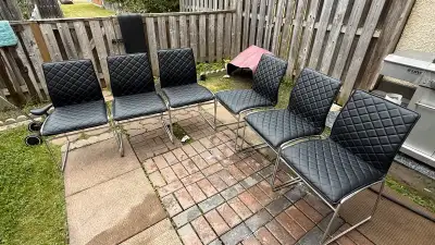 6 Black Dining Chairs. 4 IKEA Chairs, View more