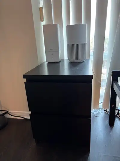 Black 2-Drawer Nightstand, View more