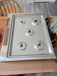 LG gas oven top surface. 