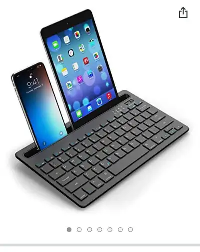 Bluetooth Keyboard for Tablet iPad, LEKVEY Multi-Device Recharge, View more