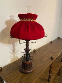 Lamp Vintage Red Velvet Electric 