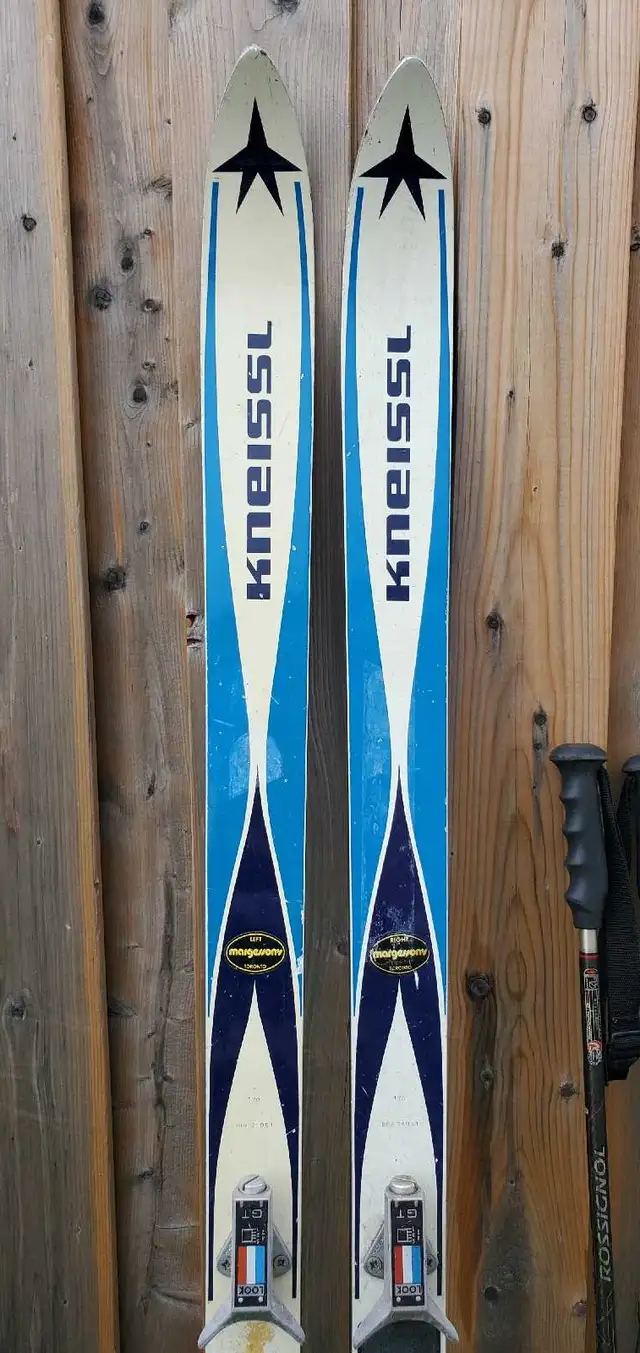 Vintage Kneissl Downhill Skis with Rossignol Poles in Ski in Oshawa / Durham Region - Image 3