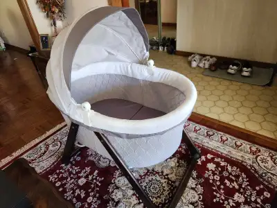 Ingenuity Foldaway Rocking Wood Bassinet Carrington, View more