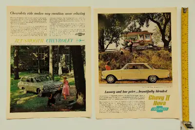 Chevrolet Nova & Bel Air Vintage 13” x 9 ½” Magazine  Ads, View more
