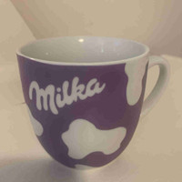 Milka German Chocolate Tapered Coffee Mug Purple and White Cow S