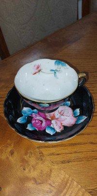 Gorgeous vintage Japanese cup with saucer