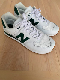 New Balance 574 White & Green 10.5