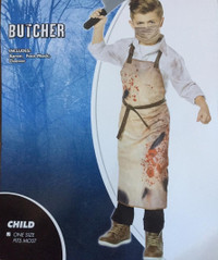 HALLOWEEN WITCH COSTUME Butcher Child one size fits most
