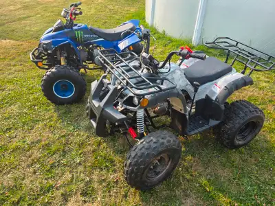 Im selling 2 kids atvs Blue one is a 125cc tao tao manual foot shift been sitting for abit so will l...