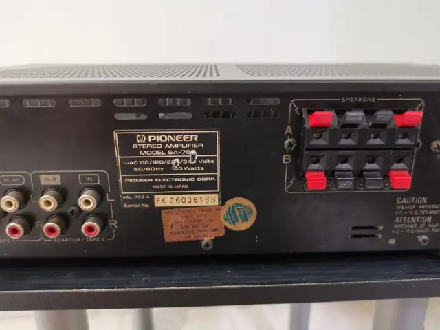 Vintage Pioneer SA-760 Stereo Amplifier with Phono MM input in Stereo Systems & Home Theatre in Ottawa - Image 7
