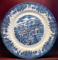 Churchill Blue and White Plate 12” Collectible Cobalt 