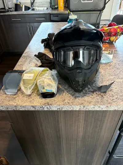 CKX Titan XL Visor broke but easy to replace. Vent plastic broke can also be replaced. Comes with 3...