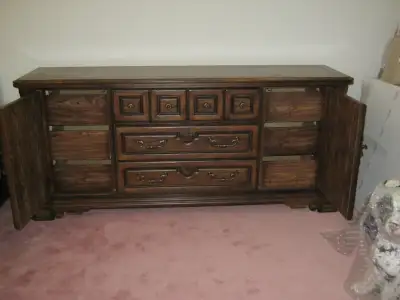LONG DRESSER LIKE NEW & MORE ITEMS, View more