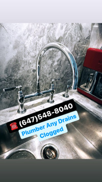 Plumber Clogged Drain☎️(647)548-8040 SameDay Plumbing 